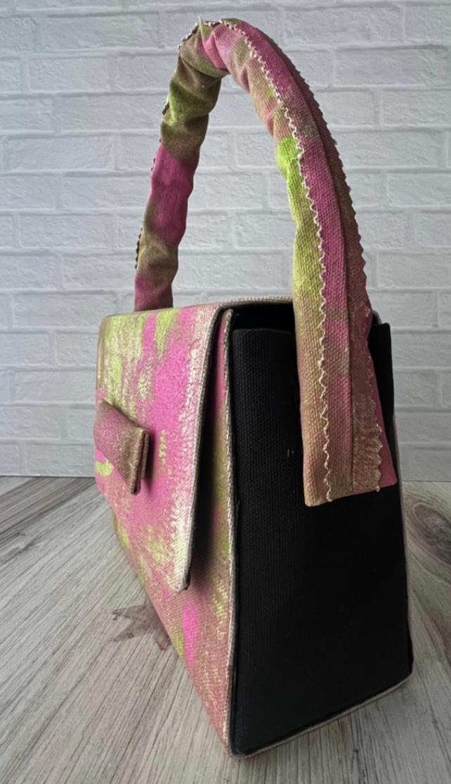 Pink and Green Handbag