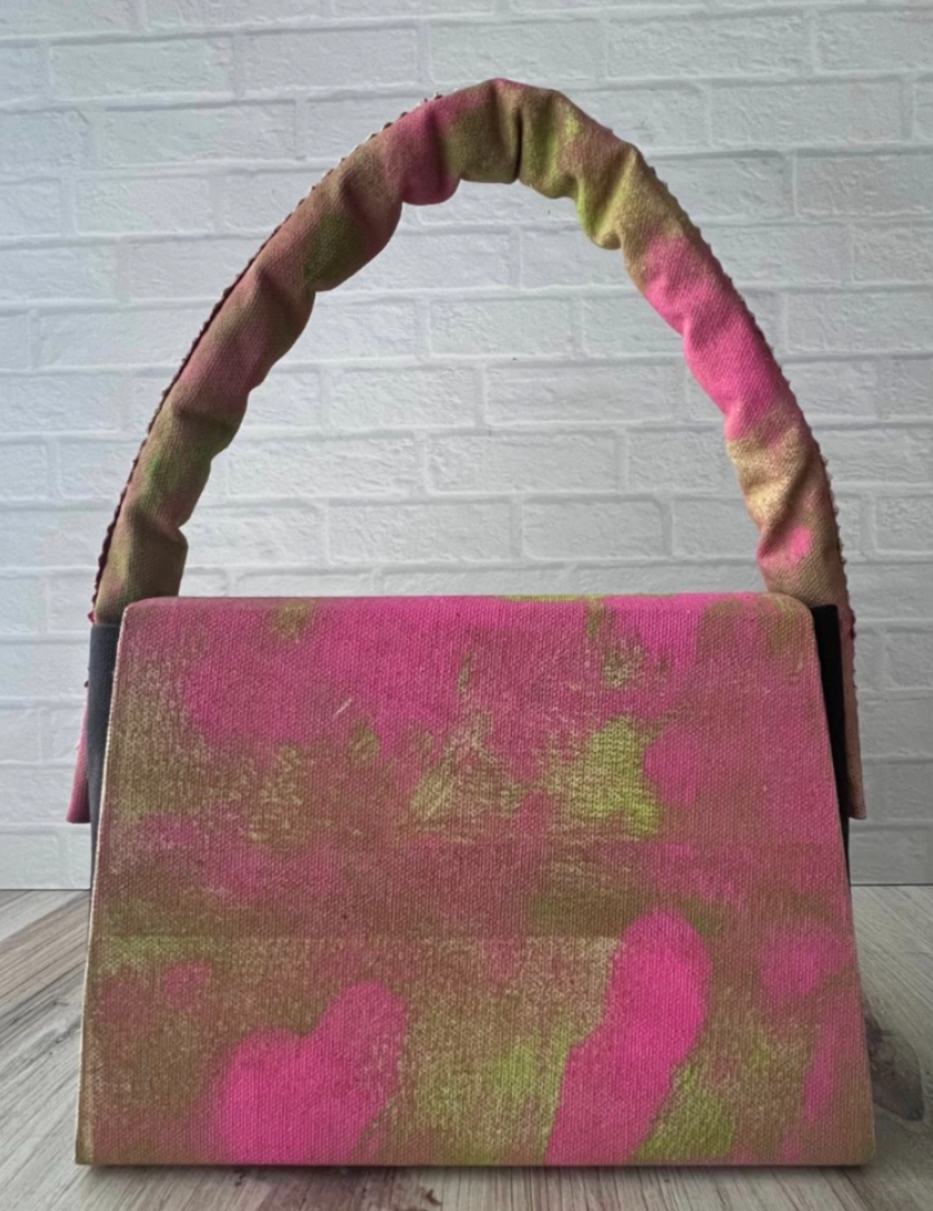 Pink and Green Handbag
